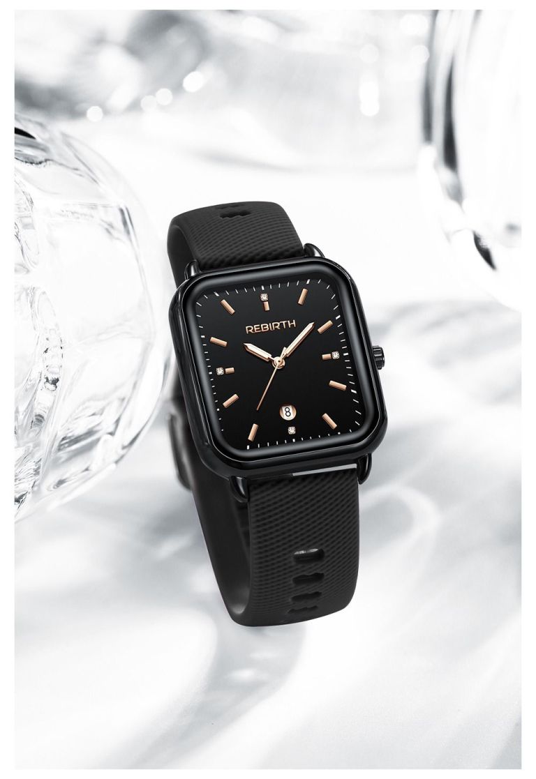elegant retro preppy style women's quartz watch square black dial with pink silicone strap, zinc alloy case, non rechargeable battery/black elegant retro preppy style women's quartz watch square black dial with pink silicone strap, zinc alloy case, non rechargeable battery/black
