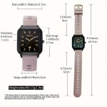 elegant retro preppy style women's quartz watch square black dial with pink silicone strap, zinc alloy case, non rechargeable battery/black elegant retro preppy style women's quartz watch square black dial with pink silicone strap, zinc alloy case, non rechargeable battery/black