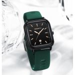 elegant retro preppy style women's quartz watch square black dial with pink silicone strap, zinc alloy case, non rechargeable battery/pink elegant retro preppy style women's quartz watch square black dial with pink silicone strap, zinc alloy case, non rechargeable battery/pink