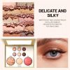 3pcs baking makeup palette includes brush, facial powder, powder blusher eye shadow, multi product palette for eyelid brightening & face contouring, for daily use or dating