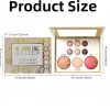 3pcs baking makeup palette includes brush, facial powder, powder blusher eye shadow, multi product palette for eyelid brightening & face contouring, for daily use or dating