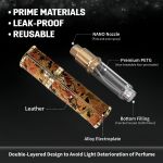 5ml travel perfume atomizer, refillable perfume bottle with retro pattern, leakproof portable small spray bottle for women & men, elegant mini fragrance accessory 5ml travel perfume atomizer, refillable perfume bottle with retro pattern, leakproof portable small spray bottle for women & men, elegant mini fragrance accessory
