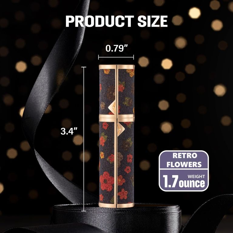 5ml travel perfume atomizer, refillable perfume bottle with retro pattern, leakproof portable small spray bottle for women & men, elegant mini fragrance accessory 5ml travel perfume atomizer, refillable perfume bottle with retro pattern, leakproof portable small spray bottle for women & men, elegant mini fragrance accessory