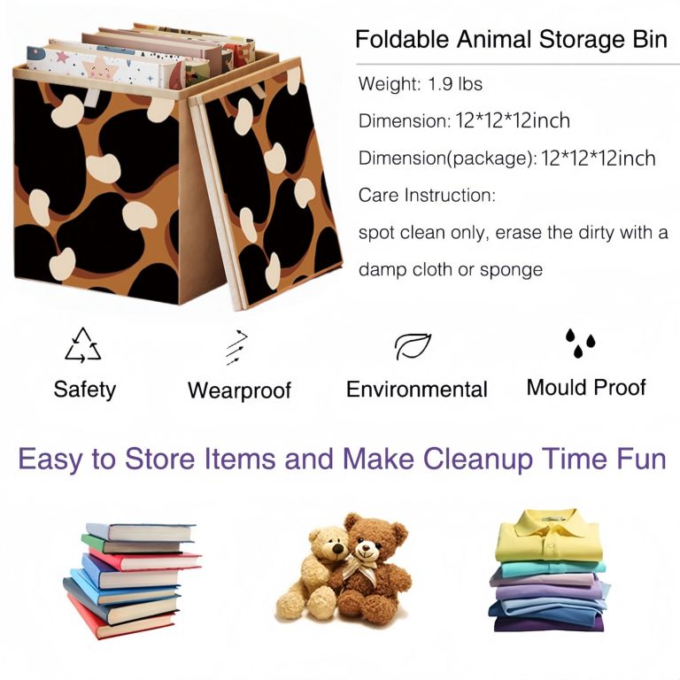 2 packs collapsible storage bins, retro style foldable storage box for toys, clothes, books, closet & shelves, durable home storage basket organizer (b leopard) 2 packs collapsible storage bins, retro style foldable storage box for toys, clothes, books, closet & shelves, durable home storage basket organizer (b leopard)