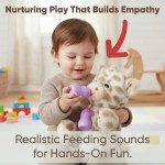 interactive giraffe plush feeding & sleeping simulation toy