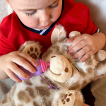 interactive giraffe plush feeding & sleeping simulation toy