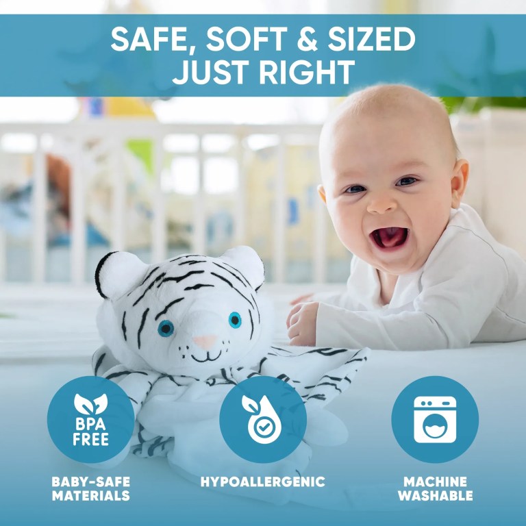delly the white tiger white noise & lullaby comforter delly the white tiger white noise & lullaby comforter