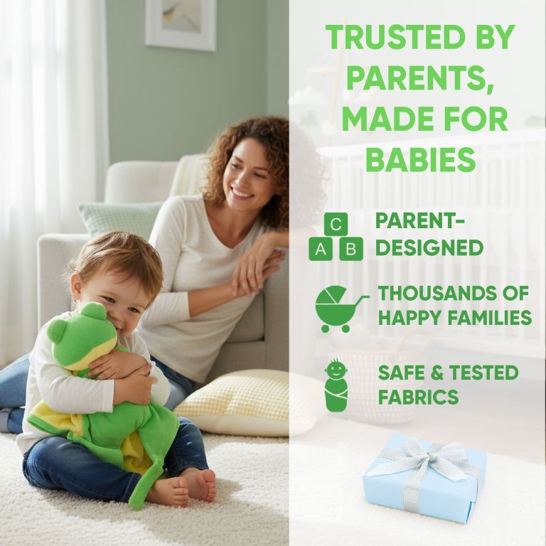 rara the frog white noise & lullaby comforter