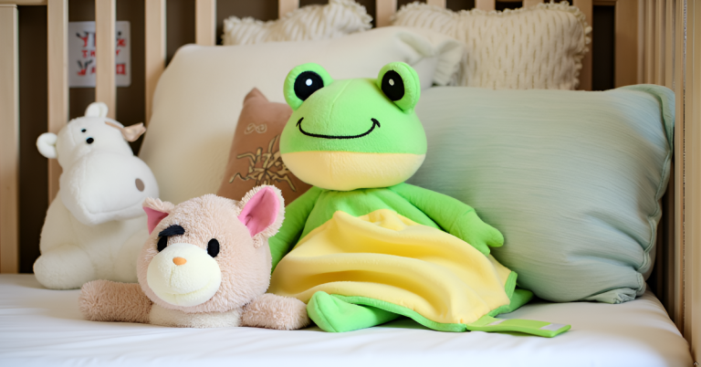 rara the frog white noise & lullaby comforter