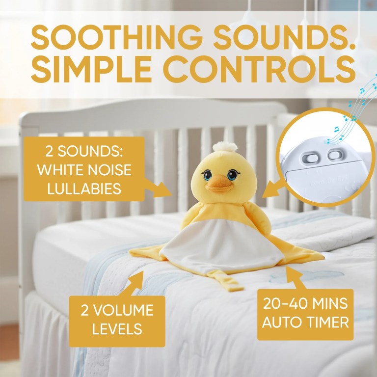 zaylee the duck white noise & lullaby comforter