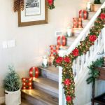 red 9ft xmas christmas garland artificial wreath with led lights stairs home rattan red 9ft xmas christmas garland artificial wreath with led lights stairs home rattan