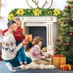 gloden 9ft xmas christmas garland artificial wreath with led lights stairs home rattan gloden 9ft xmas christmas garland artificial wreath with led lights stairs home rattan