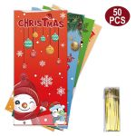50 pcs christmas gift bags with assorted christmas prints for xmas gift bags 50 pcs christmas gift bags with assorted christmas prints for xmas gift bags
