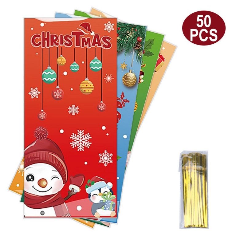 50 pcs christmas gift bags with assorted christmas prints for xmas gift bags 50 pcs christmas gift bags with assorted christmas prints for xmas gift bags