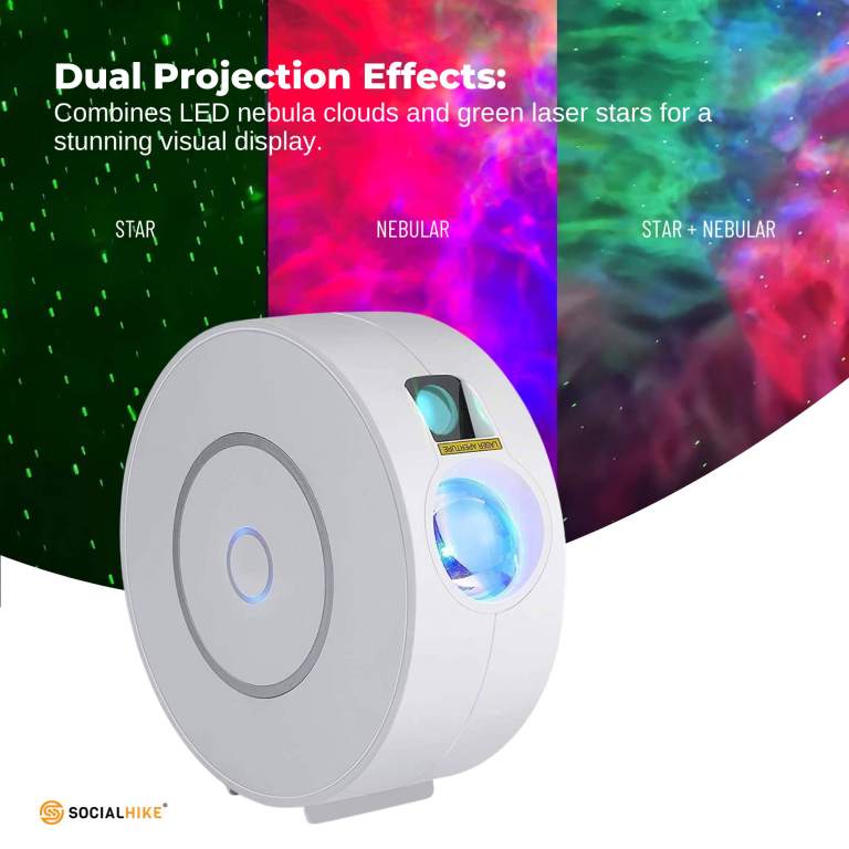 social hike smart galaxy star projector – wifi led light app voice control white social hike smart galaxy star projector – wifi led light app voice control white