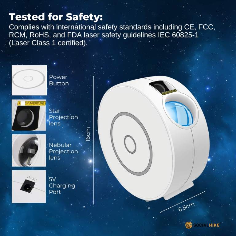 social hike smart galaxy star projector – wifi led light app voice control white social hike smart galaxy star projector – wifi led light app voice control white