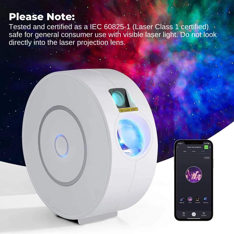 social hike smart galaxy star projector – wifi led light app voice control white social hike smart galaxy star projector – wifi led light app voice control white