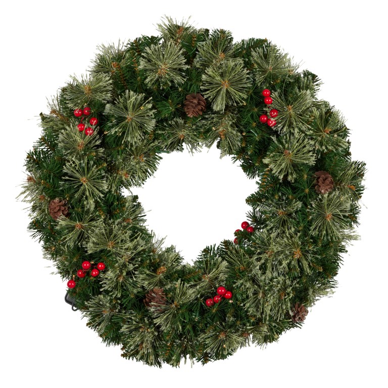 christabelle 61cm christmas wreath bristle berry with led lights front door decoration ornament christabelle 61cm christmas wreath bristle berry with led lights front door decoration ornament