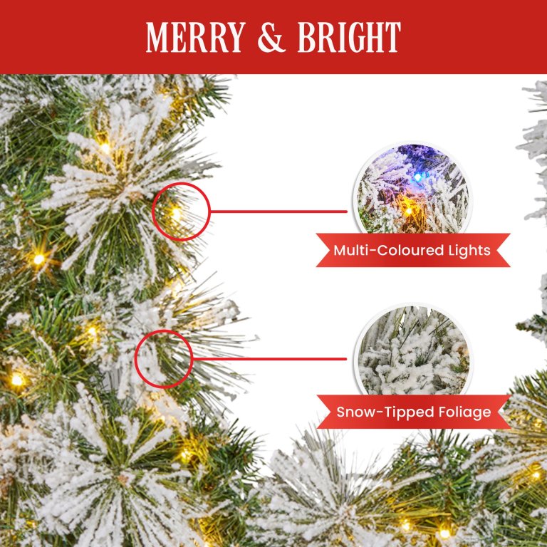 christabelle 274cm majestic snow prelit christmas garland christabelle 274cm majestic snow prelit christmas garland