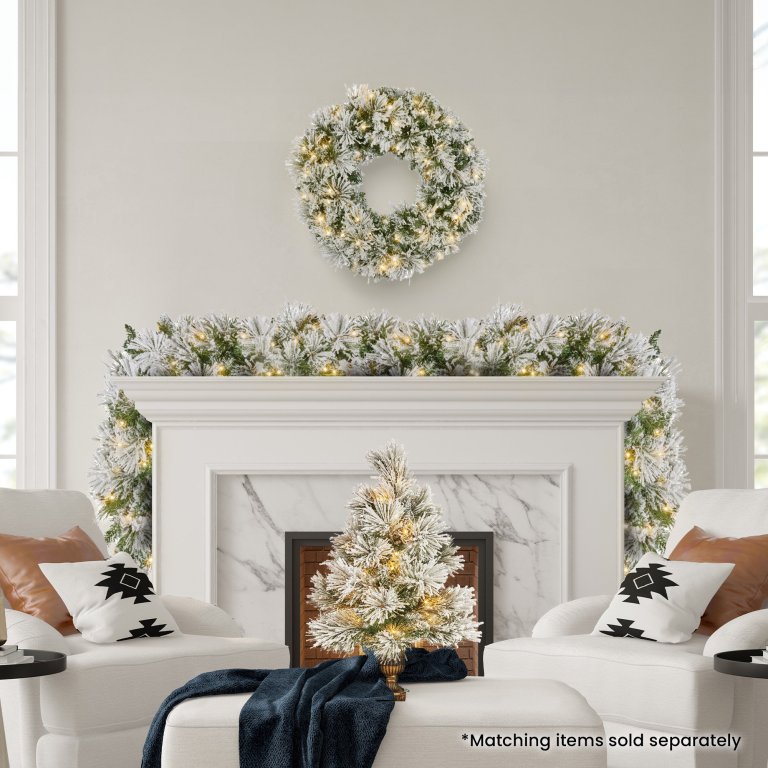 christabelle 274cm majestic snow prelit christmas garland christabelle 274cm majestic snow prelit christmas garland