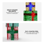 christabelle 190cm 4 piece gift stack box christmas decor bows led lights xmas christabelle 190cm 4 piece gift stack box christmas decor bows led lights xmas