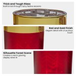 christabelle christmas candle jar set of 3 red and gold holiday candle holders