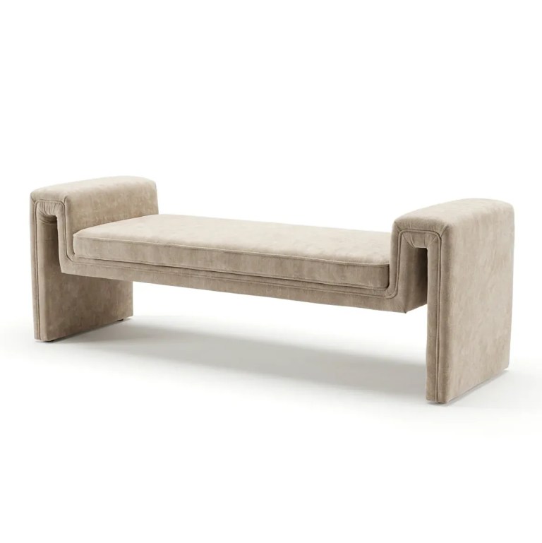 interior ave solace textured bench natural taupe