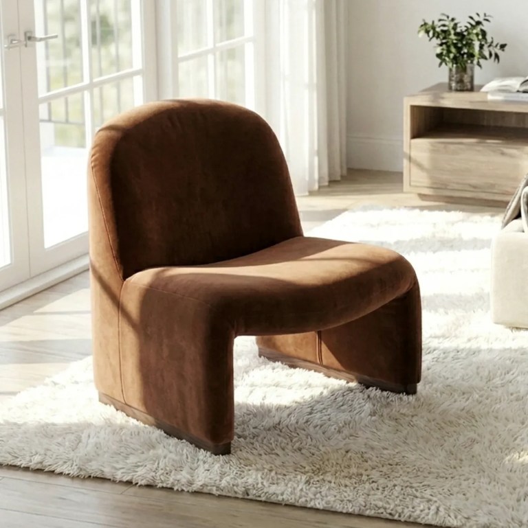 interior ave haven curved armchair chestnut interior ave haven curved armchair chestnut