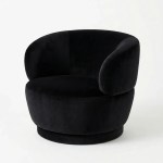 interior ave luna swivel armchair black interior ave luna swivel armchair black