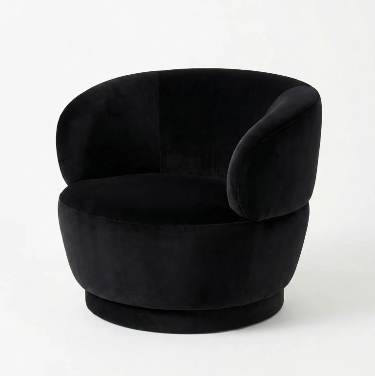 interior ave luna swivel armchair black interior ave luna swivel armchair black