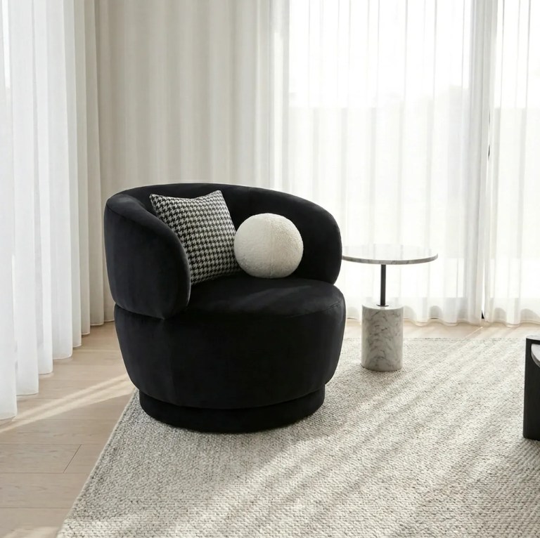 interior ave luna swivel armchair black interior ave luna swivel armchair black
