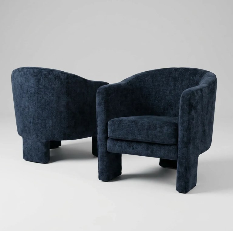 interior ave memphis accent chair midnight blue interior ave memphis accent chair midnight blue