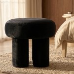 interior ave bentley velvet ottoman black