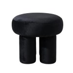 interior ave bentley velvet ottoman black