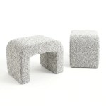 interior ave hendrix arched textured ottoman frosted stone interior ave hendrix arched textured ottoman frosted stone