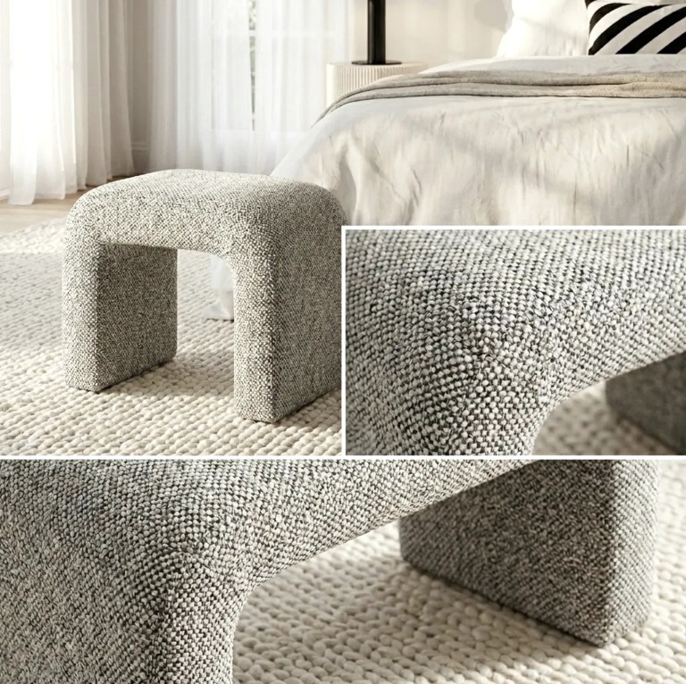 interior ave hendrix arched textured ottoman frosted stone interior ave hendrix arched textured ottoman frosted stone