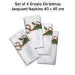 set of 4 ornate christmas xmas festival jacquard napkins set of 4 ornate christmas xmas festival jacquard napkins