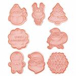 8pcs christmas cookie cutter set 3d biscuit moulds for baking fondant pastry 8pcs christmas cookie cutter set 3d biscuit moulds for baking fondant pastry