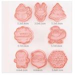 8pcs christmas cookie cutter set 3d biscuit moulds for baking fondant pastry 8pcs christmas cookie cutter set 3d biscuit moulds for baking fondant pastry