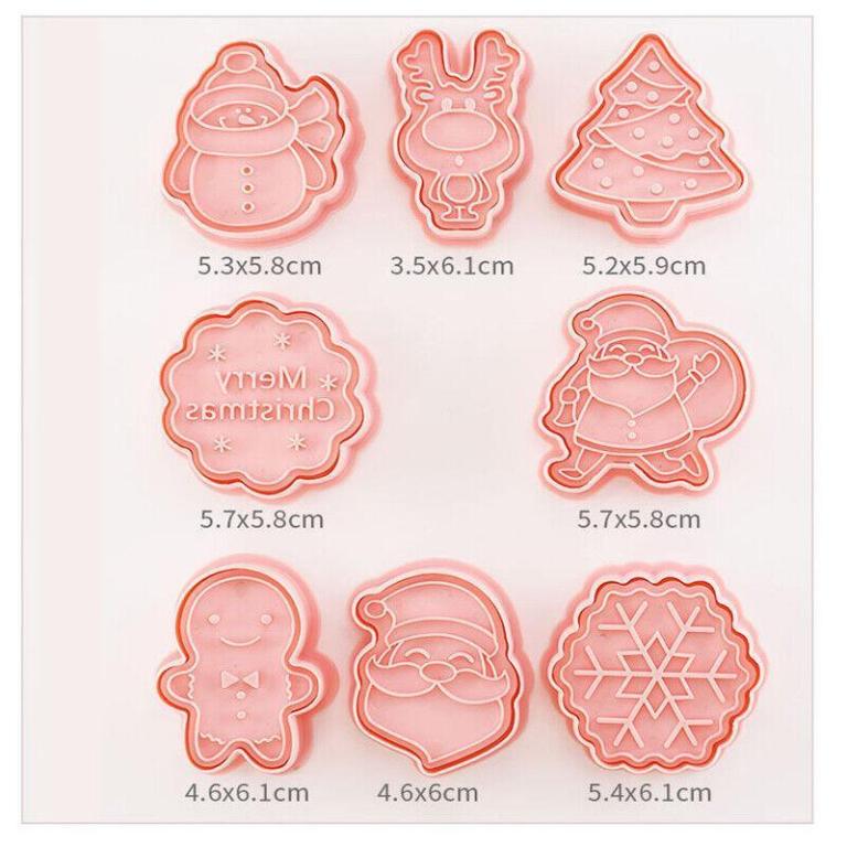 8pcs christmas cookie cutter set 3d biscuit moulds for baking fondant pastry 8pcs christmas cookie cutter set 3d biscuit moulds for baking fondant pastry