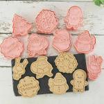 8pcs christmas cookie cutter set 3d biscuit moulds for baking fondant pastry 8pcs christmas cookie cutter set 3d biscuit moulds for baking fondant pastry