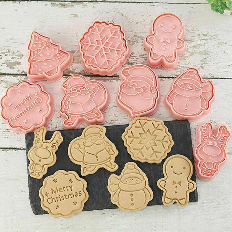 8pcs christmas cookie cutter set 3d biscuit moulds for baking fondant pastry 8pcs christmas cookie cutter set 3d biscuit moulds for baking fondant pastry