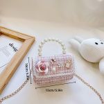 girls small square princess handbag chain shoulder bag messenger bag green