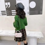 girls small square princess handbag chain shoulder bag messenger bag green