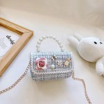 girls small square princess handbag chain shoulder bag messenger bag green