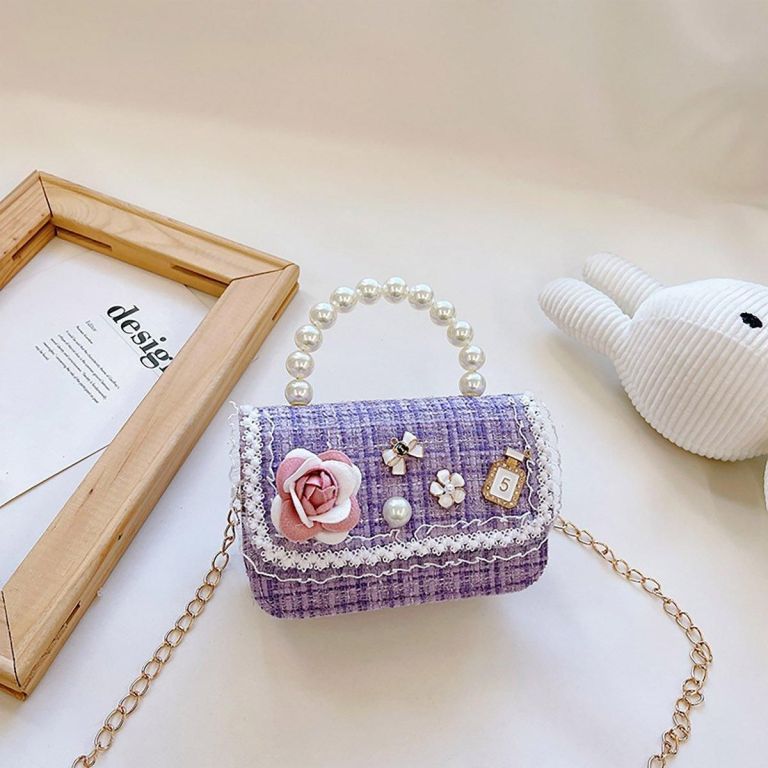 girls small square princess handbag chain shoulder bag messenger bag green