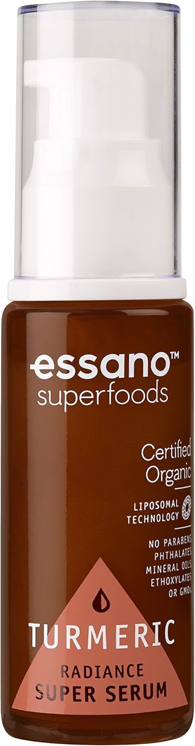 essano superfoods certified organic tumeric radiance super serum, 30ml