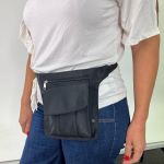 milleni waist bag utility travel belt bum bag adjustable strap w/ zipper in black milleni waist bag utility travel belt bum bag adjustable strap w/ zipper in black