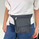 milleni waist bag utility travel belt bum bag adjustable strap w/ zipper in black milleni waist bag utility travel belt bum bag adjustable strap w/ zipper in black