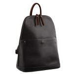 milleni ladies genuine italian leather backpack bag twin zip black/chestnut milleni ladies genuine italian leather backpack bag twin zip black/chestnut